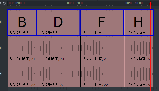 CM削除後シーケンス全体